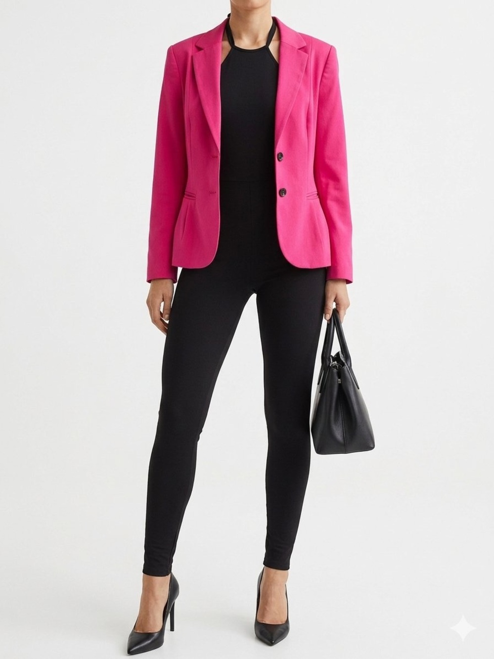 H&M Women's Hot Pink Single-Breasted Blazer